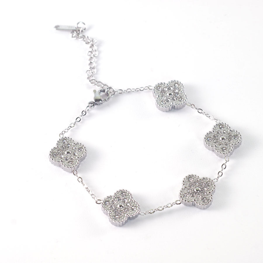 Crystal Dimond Clover Bracelet