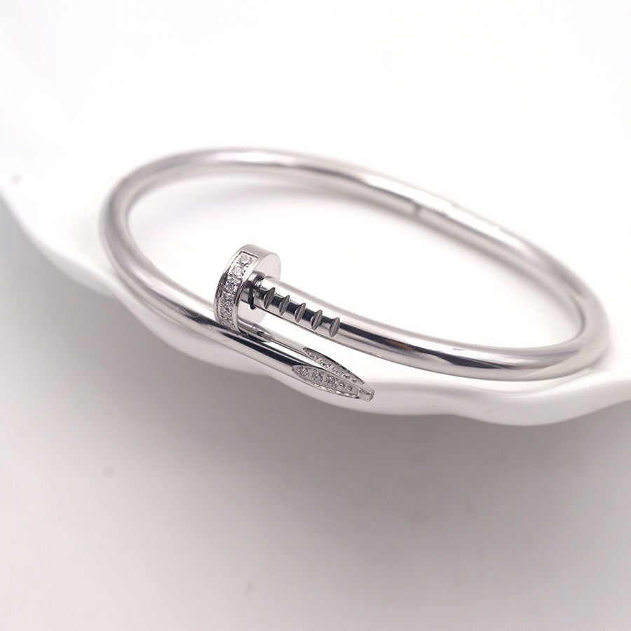Nail Bangle with diamonds