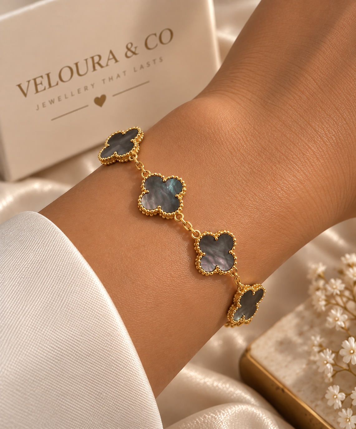 Mother of Pearl Clover Bracelet