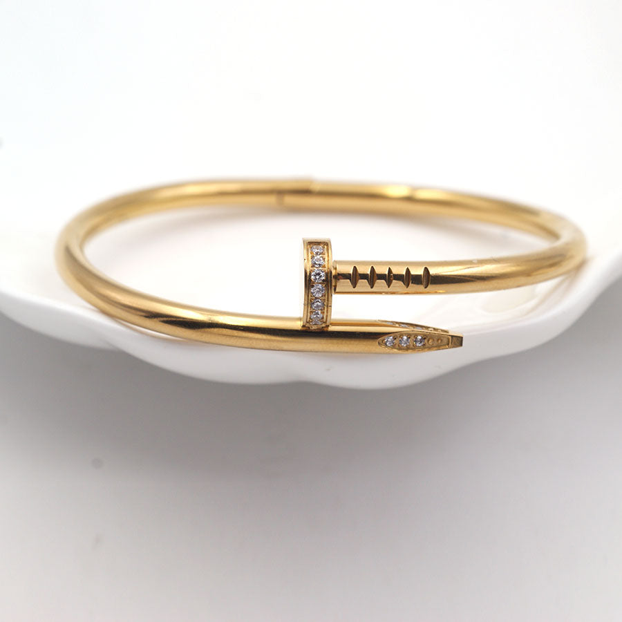 Nail Bangle with diamonds