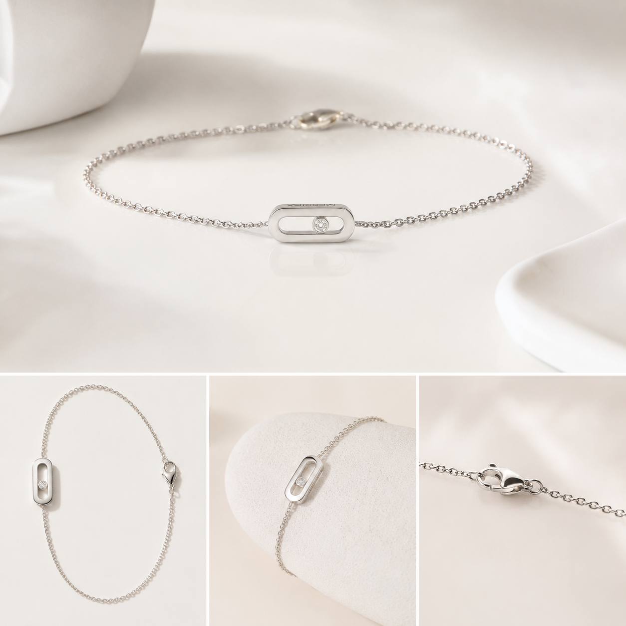 Silver messika bracelet