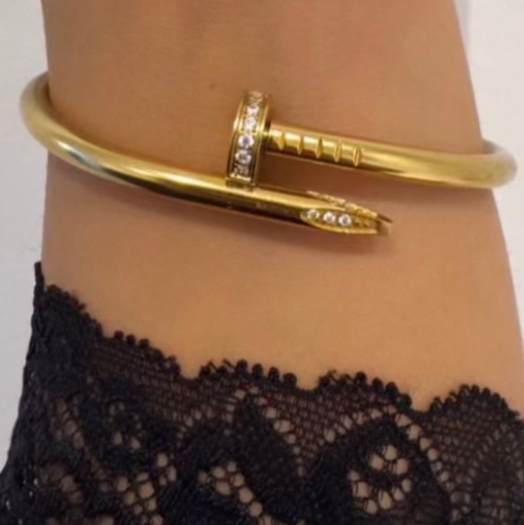 Nail Bangle with diamonds