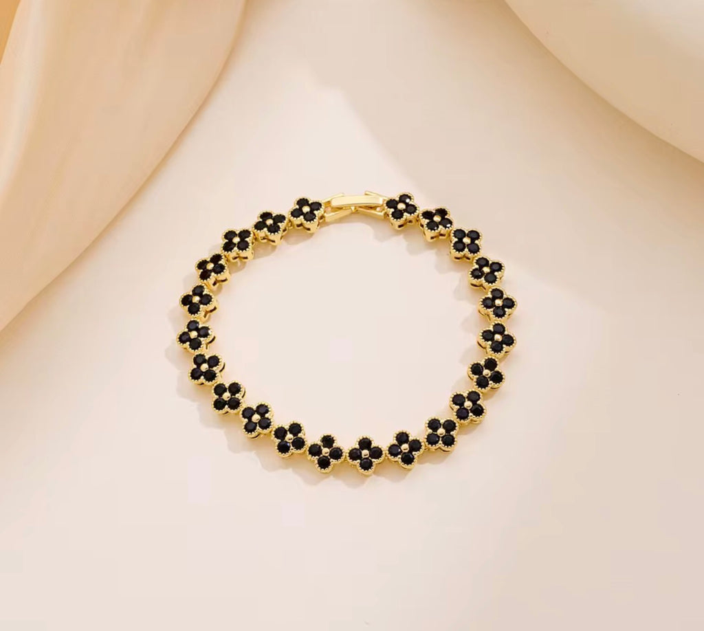 Clover with Colourful Diamonds