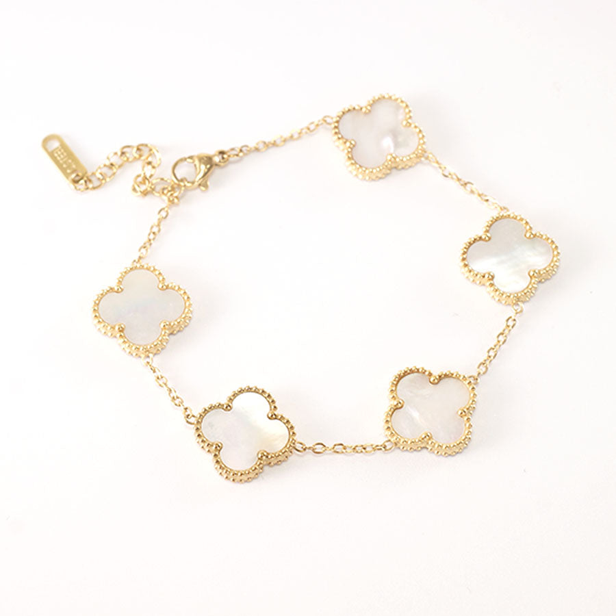 Mother of Pearl Clover Bracelet